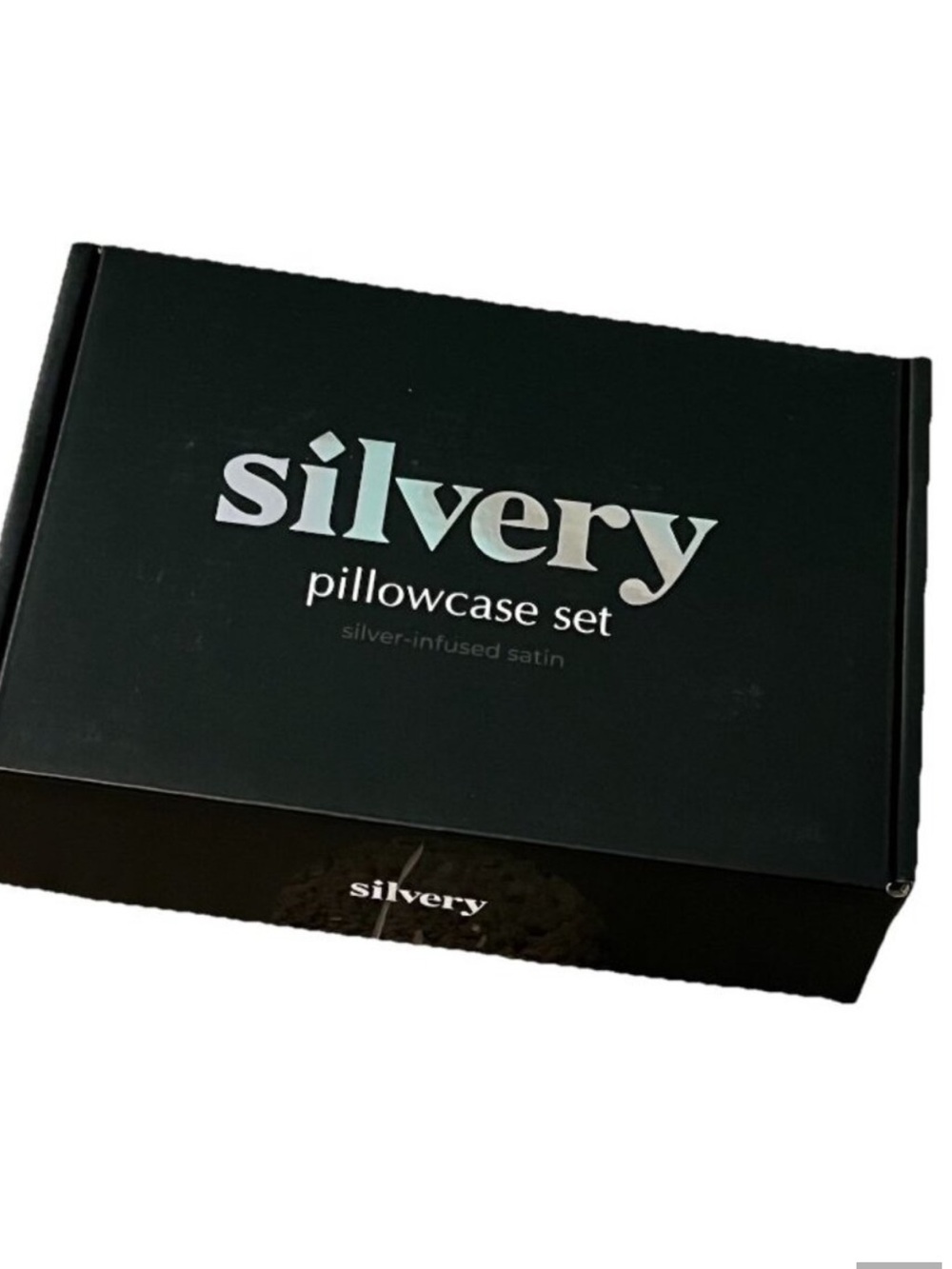 Silver Satin Pillowcases Set - 2 Size 20x30” Gray Satin  + Sleep Mask